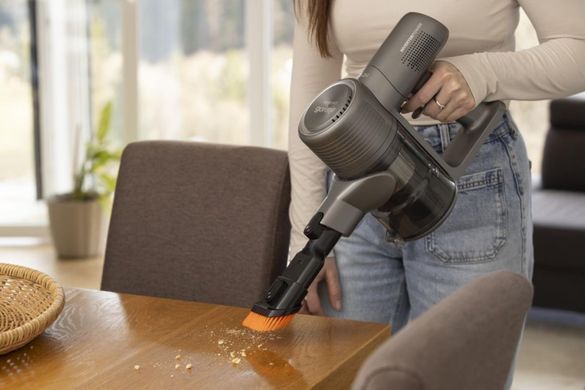 Gorenje Пилосос бездротовий, 95Вт, конт пил -0.5л, автон. робота до 60хв, HEPA, 2 в 1, підсвічування, індикатор, антрацит SVC252420FFA фото