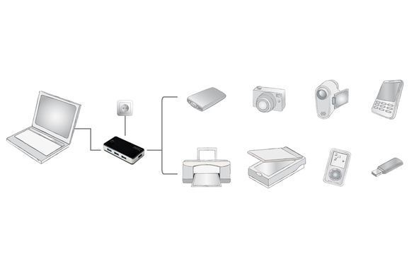 Digitus Концентратор USB 3.0 Hub, 4 Port DA-70231 фото