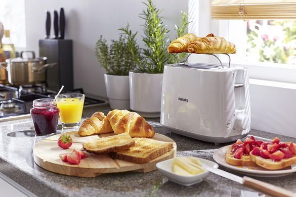 Philips Тостер Daily Collection, 830Вт, пластик, білий