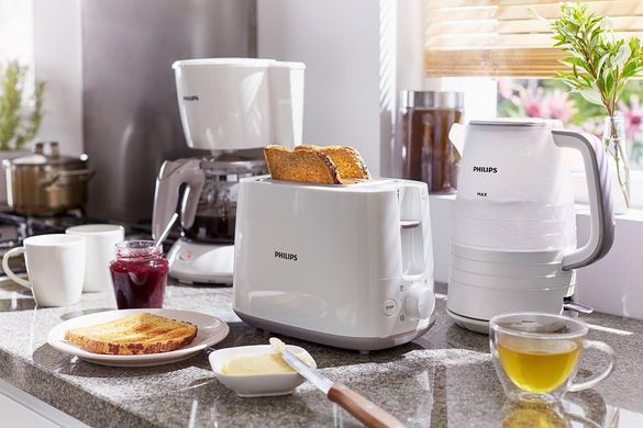 Philips Тостер Daily Collection, 830Вт, пластик, білий