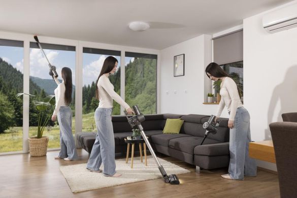 Gorenje Пилосос бездротовий, 95Вт, конт пил -0.5л, автон. робота до 60хв, HEPA, 2 в 1, підсвічування, індикатор, антрацит SVC252420FFA фото