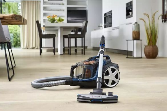 Philips Пылесос контейнерный 7000 series, 900Вт, конт пыль -2л, НЕРА, турбощётка, синий FC9745/09 фото