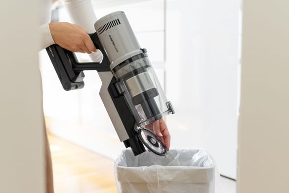 Gorenje Пилосос Gorenje бездротовий, 60Вт, конт пил -0.6л, автон. робота до 50хв, HEPA, 2 в 1, підсвічування, індикатор, щітка- електротурбо, сірий SVC259400NES фото