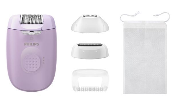 Philips Эпилятор Series 2000 дисковый, от сети, сух., с подсветкой, насадок-3, фиолетовый BRE257/00 фото