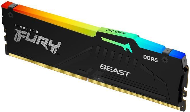 Kingston Память ПК Kingston DDR5 64GB KIT (32GBx2) 6400 FURY Beast RGB XMP KF564C32BBAK2-64 фото