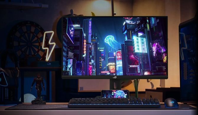 ASUS Монітор 27" ROG Strix XG27UCG HDMI, DP, USB-C, Audio, IPS, 3840x2160, 160Hz, 1ms, sRGB 130%, AdaptiveSync, Pivot, HDR400 90LM0AG1-B01370 фото