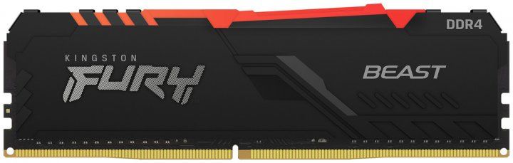 Kingston Пам'ять ПК DDR4 16GB 3200 FURY Beast RGB KF432C16BB12A/16 фото