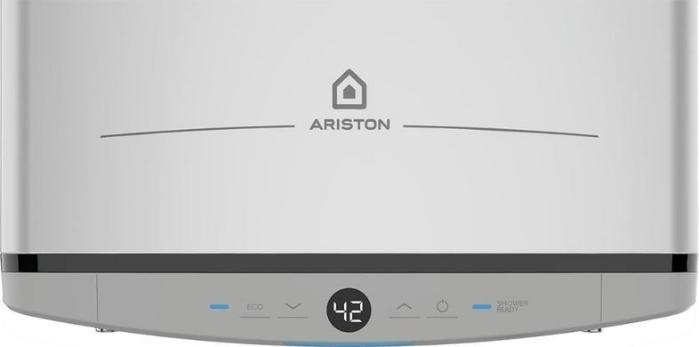 Ariston Водонагрівач електр. плаский слім VELIS TECH 100 EU, 100л, 2*1,5кВт, ун. монтаж, електр. кер-ння, B, Італія, Сірий