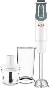 Блендер Tefal заглибний Optichef, 800Вт, 3в1, чаша-800мл, чопер 500мл, турборежим , білий HB641138 фото