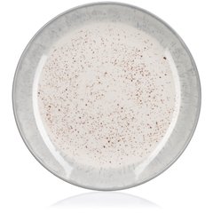 ARDESTO Тарелка десертная Siena, 19см, фарфор, бело-серый AR2919SW фото