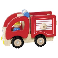 Машинка деревяна goki Пожежна (червоний) 55927G - купити в інтернет-магазині Coolbaba Toys