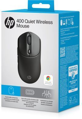 HP Миша HP 400 Quiet, WL/BT, чорний AZ7B2AA фото
