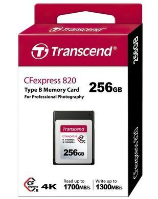 Transcend Карта памяти CFexpress 256GB Type B R1700/W1300MB/s TS256GCFE820 фото
