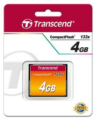 Transcend 133x CompactFlash (Standard)[Карта памяти CF 4GB 133X] TS4GCF133 фото