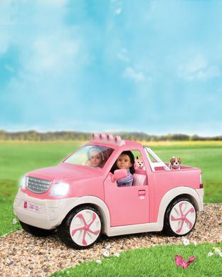 Транспорт для ляльок LORI Джип рожевий з FM радіо LO37033Z фото