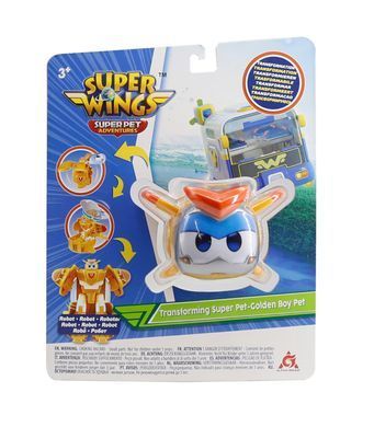 Super Wings Игровая фигурка-трансформер Transforming Super Pet Золотой Мальчик любимец (Golden Boy pet) EU770644 фото