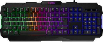 MSI Клавіатура мембранна MSI FORGE GK100 104key, USB-A, EN/UKR/RU, ColorLED, чорний S11-04UA221-HH9 фото