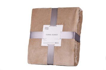 ARDESTO Плед Flannel, 200х220см, беж, 100% поліестер