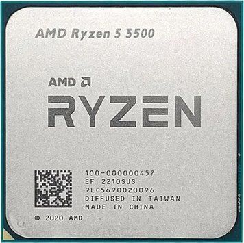AMD Центральний процесор Ryzen 5 5500 6C/12T 3.6/4.2GHz Boost 16Mb AM4 65W w/o cooler TRAY 100-000000457 фото