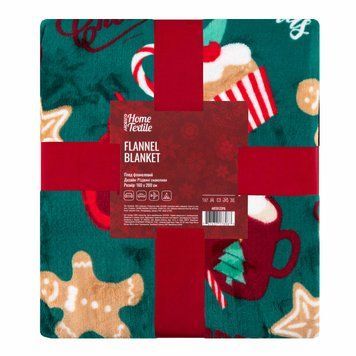 ARDESTO Плед Christmas Flannel 160х200см, 100% поліестер, різдвяні смаколики