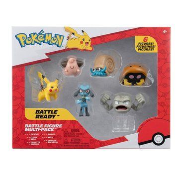 Набір ігрових фігурок POKEMON W7 - ПІКАЧУ, КЛЕФФА, РІОЛУ, ГЕОДУД, ОМАНАЙТ, КАБУТО PKW3613 фото