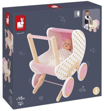 Janod Коляска Candy Chic для кукол J05886 фото