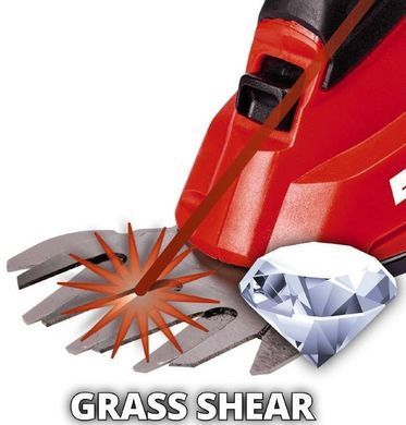 Einhell Ножиці для трави акум GE-CG 18 Li - Solo, 18В, PXC, леза 100/200 мм, 0.66 кг (без АКБ і ЗП) 3410370 фото