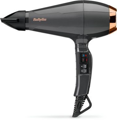 BaByliss Фен Air Pro, 2200Вт, 2 режими, дифузор, іоніз-я, хол. обдув, чорний 6719DE фото