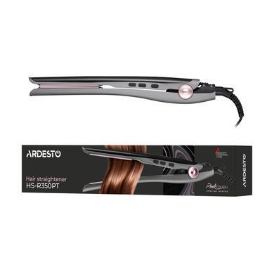 ARDESTO Випрямляч Ardesto Pink Touch, 32Вт, 110-200C, кераміка, сірий+рожевий HS-R350PT фото