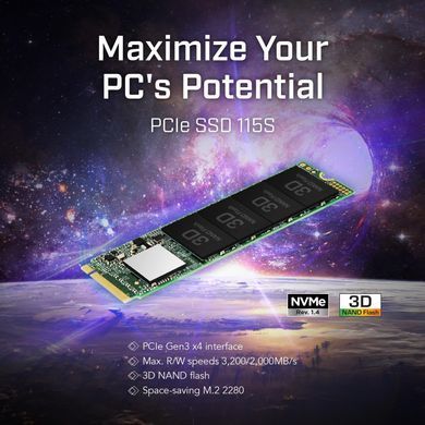 Transcend Накопичувач SSD Transcend M.2 250GB PCIe 3.0 MTE115S TS250GMTE115S фото