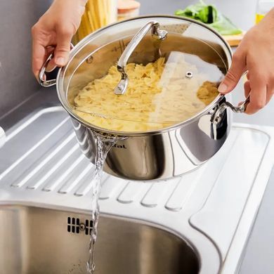 Tefal Набор посуды DUETTO+, 6 предметов, нержавеющая сталь, стекло G719S655 фото