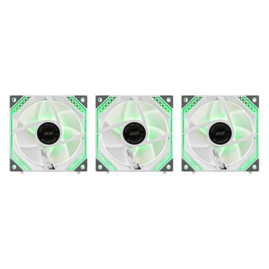 2E Gaming Комплект вентиляторов 2E GAMING Air Cool ACF120MB-ARGB, 3x120мм, 2000rpm, 4pin PWM +5VARGB, 20.5dBa, белый 2E-ACF120MW-ARGB фото