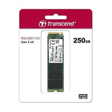 Transcend Накопичувач SSD Transcend M.2 250GB PCIe 3.0 MTE115S TS250GMTE115S фото