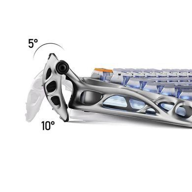 GravaStar Клавіатура механічна Mercury K1 Pro 80keys, GravaStar x Kailh Speedy Mint, BT/WL/USB, RGB, Interstellar Silver GSK1PRO_S_CGRY фото