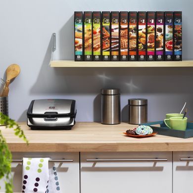 Tefal Мультимейкер Snack collection 700Вт, тефлон, 3 пластины, корпус-нерж.сталь/пластик, черный SW854D16 фото
