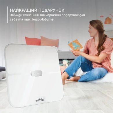 Tefal Ваги Tefal підлогові Goodvibes Sport, 200кг, Bluetooth, AAAx4 в комплекті, скло, білий BM9740F0 фото