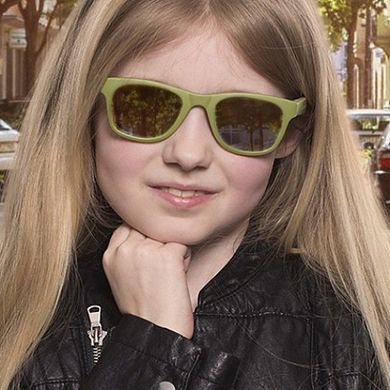 Дитячі сонцезахисні окуляри Koolsun кольору хакі серії Wave (Розмір: 3+) KS-WAOB003 фото
