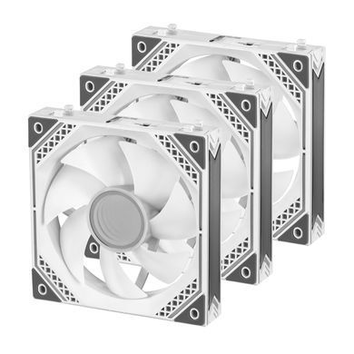 2E Gaming Комплект вентиляторов 2E GAMING Air Cool ACF120MB-ARGB, 3x120мм, 2000rpm, 4pin PWM +5VARGB, 20.5dBa, белый 2E-ACF120MW-ARGB фото
