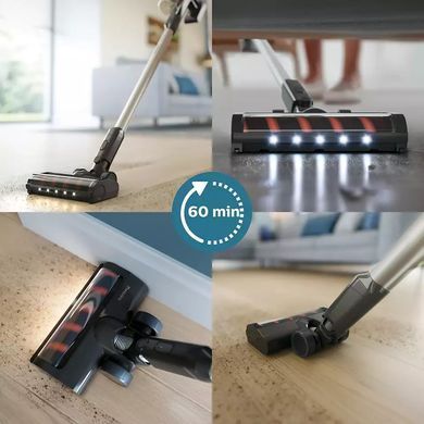 Philips Пылесос беспроводный 3000 Series, конт пыль -0.27л, автон. раб. до 60мин, вес-1.5кг, турборежим , серый XC3031/01 фото
