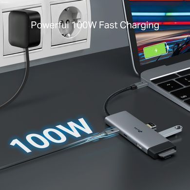 TP-Link Хаб USB UH7020C USB-C > 2xUSB3.0/1xUSB-C/xHDMI/1xSD/1xmicroSD/1xPD 100Wh UH7020C фото