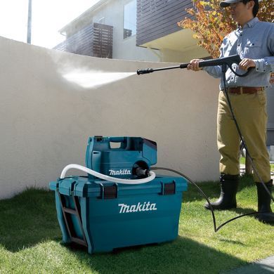 Makita Мойка высокого давления аккумуляторная, DHW080ZK, 18В+18В, 80 бар, 330 л/ч, 6.7 кг, COLO DHW080ZK фото