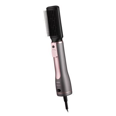 ARDESTO Фен-щітка Brush Pink Touch, 1200Вт, 2 темп. режими, LED-дісплей, функція іонізації , 4 насадки, сірий+ рожевий HD-CR300PT фото