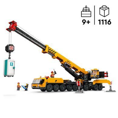 LEGO Конструктор City Жовтий передвижной строительный кран 60409 фото