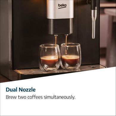 Beko Кофемашина Beko 2.0л, зерно + молоко, ручной капучинатор, авторецептов - 5, черный CEG7302B фото