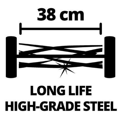 Einhell Газонокосилка аккум ручная GE-HM 18/38 Li - Solo, 18В, PXC, 38 см, 45 л, 14-38 мм 3414200 фото