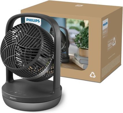 Philips Вентилятор Philips настільний Series 3000, 22см, 27Вт, таймер, поворот 180, чорний