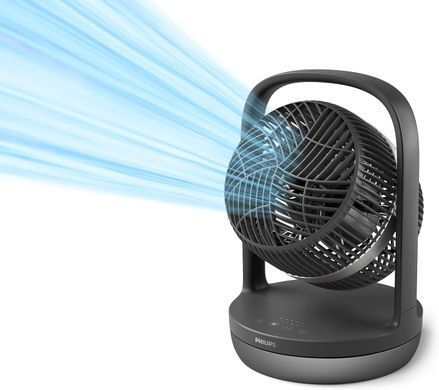 Philips Вентилятор Philips настільний Series 3000, 22см, 27Вт, таймер, поворот 180, чорний