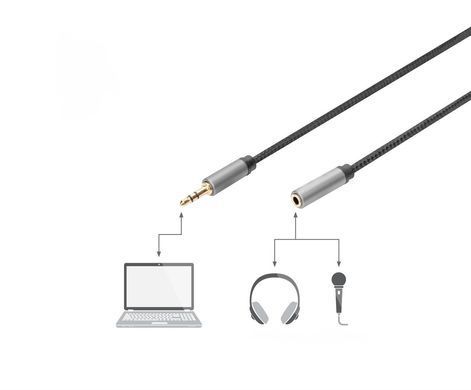Digitus Кабель DIGITUS Audio Extension, 3.5 mm M/F, 3 m DB-510210-030-S фото