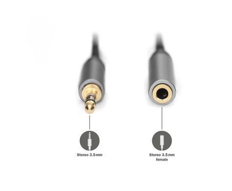 Digitus Кабель DIGITUS Audio Extension, 3.5 mm M/F, 3 m DB-510210-030-S фото