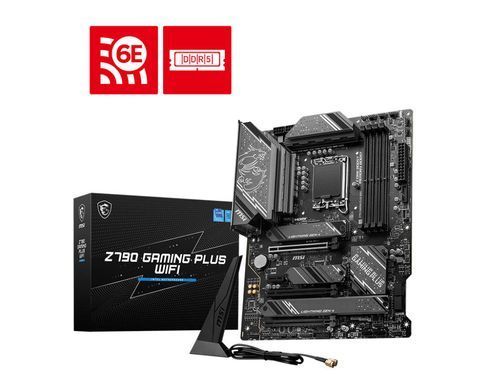 MSI Материнcкая плата MSI GAMING PLUS WIFI s1700 Z790 4xDDR5 HDMI DP WiFi BT ATX 911-7E06-084 фото